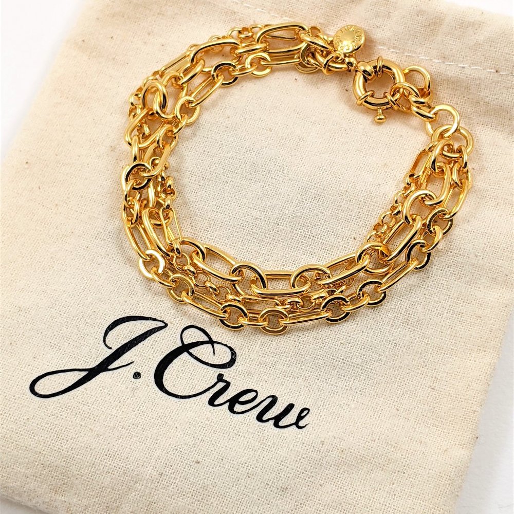 NEW J Crew mixed-chain bracelet